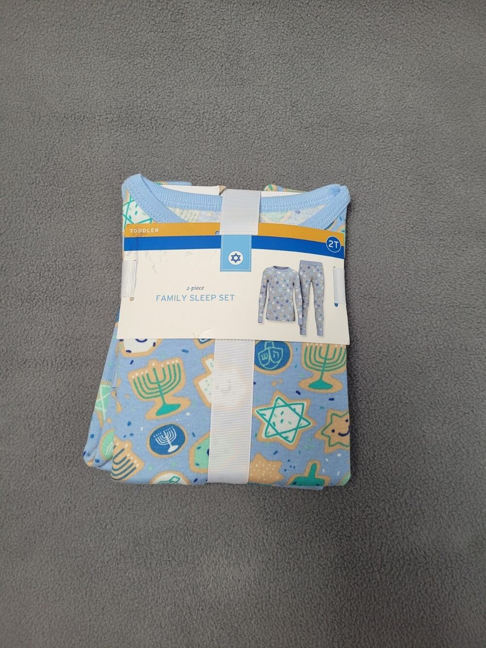Kids Hanukkah Matching Pajama Set 100% Cotton 2 Piece Set Size 2T